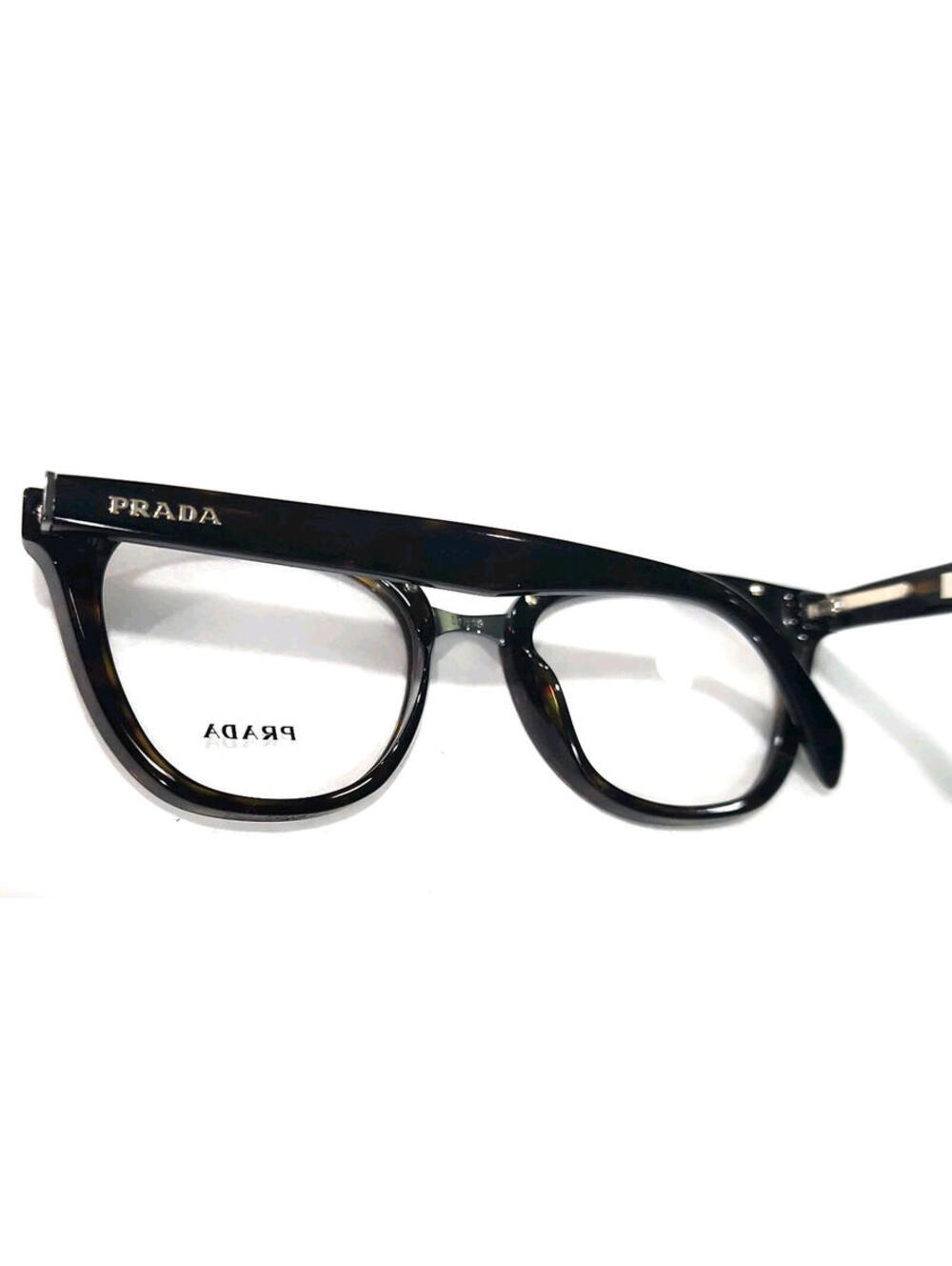 PRADA VPR06P 2AU-101 Tortoise Oval Eyeglasses 50-18 140 Case Box Cloth - Picture 7 of 9